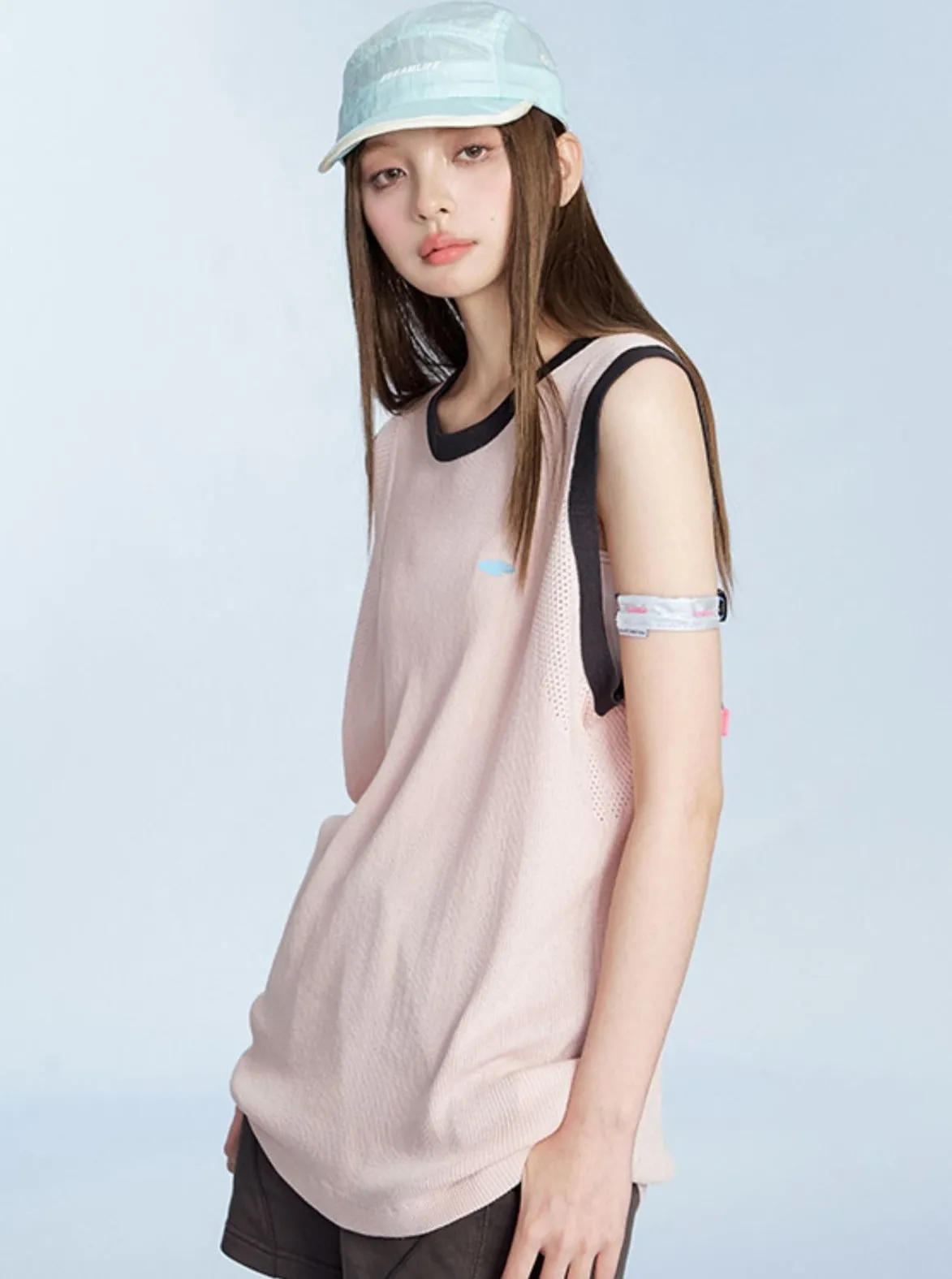 Sports Tank Top With Stitched Details