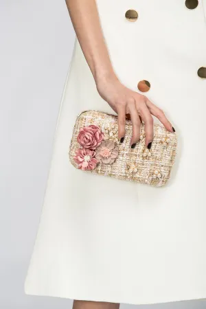 Spring Flowers Tweed Clutch
