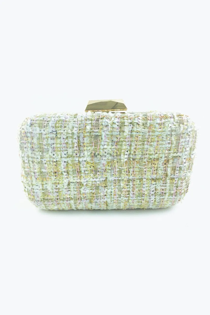 Spring Flowers Tweed Clutch