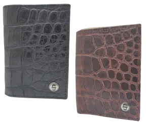 Stetson Croc Print Tri-Fold Wallet