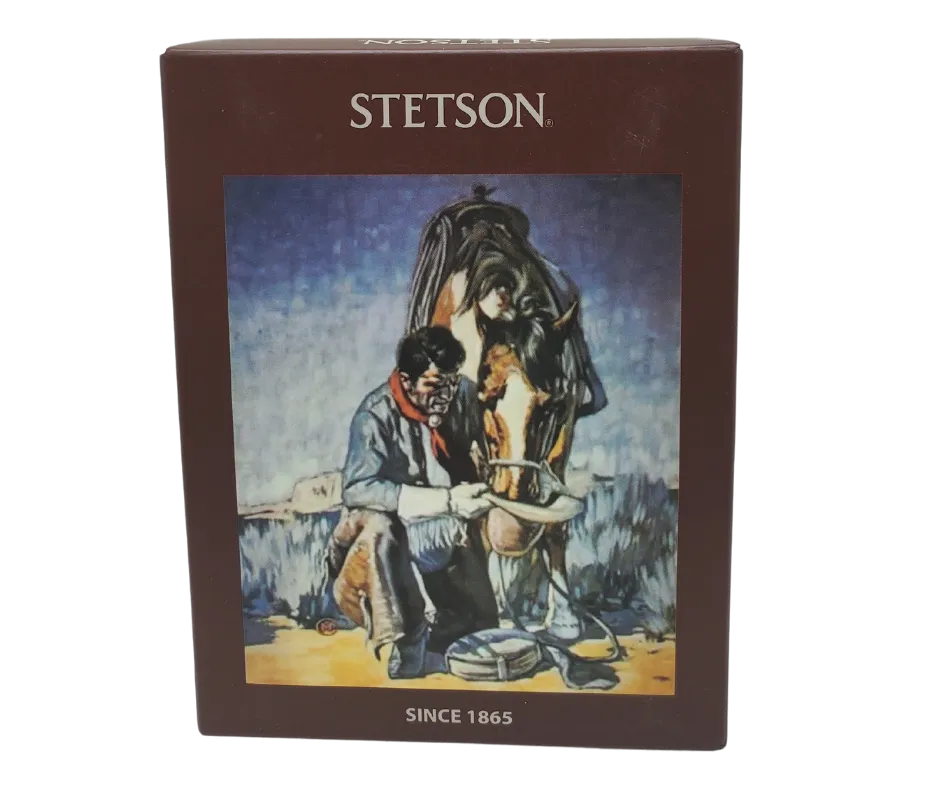 Stetson Croc Print Tri-Fold Wallet