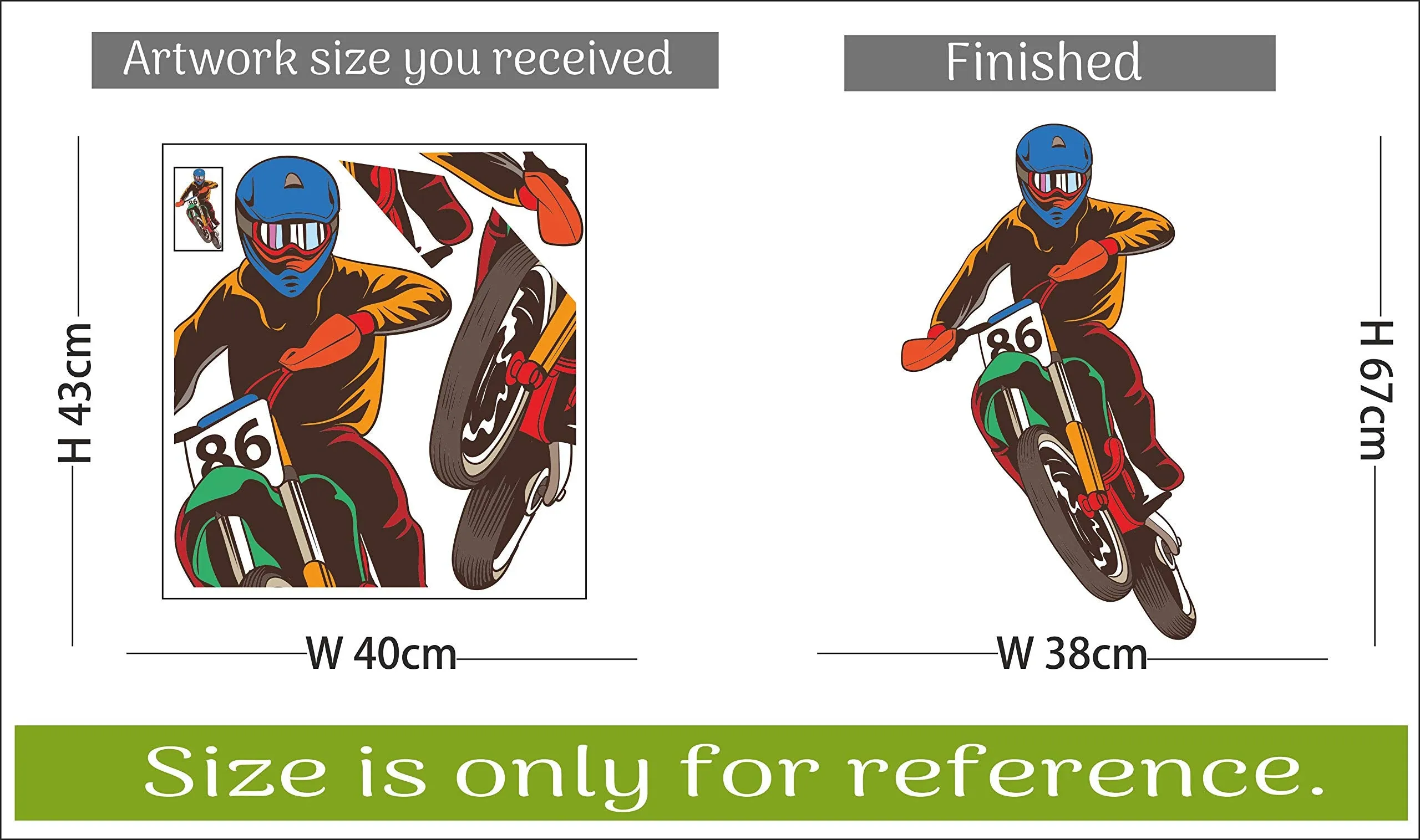 Sticker Hub Bike Rider Wall Sticker 67cm X 38cm AS226
