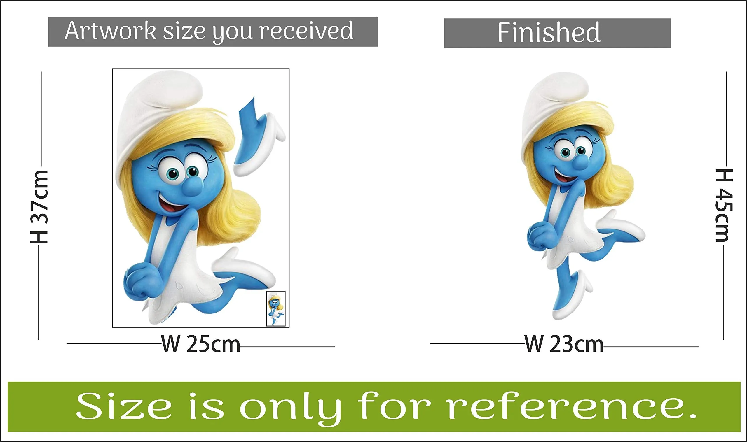Sticker Hub Smurf Wall Sticker Decorative Wall Sticker(45Cm X23Cm) BS995