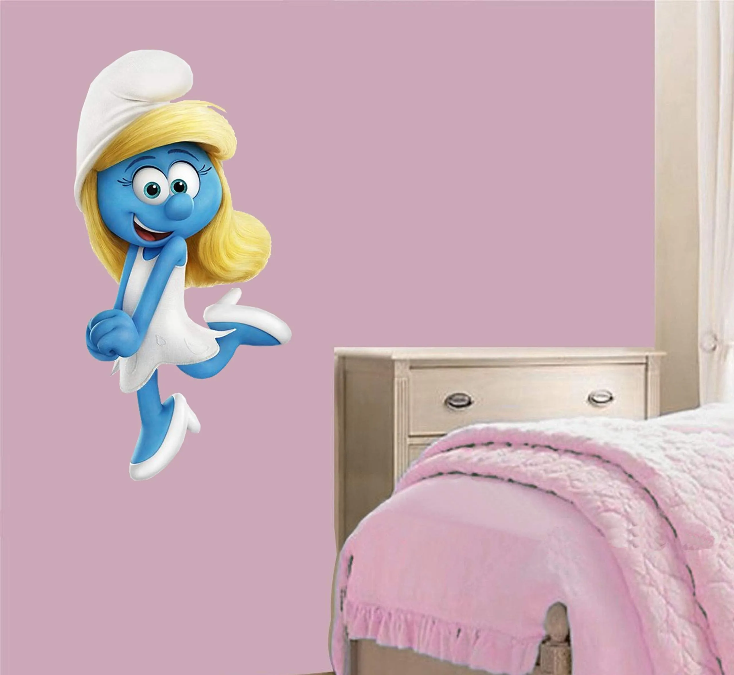 Sticker Hub Smurf Wall Sticker Decorative Wall Sticker(45Cm X23Cm) BS995