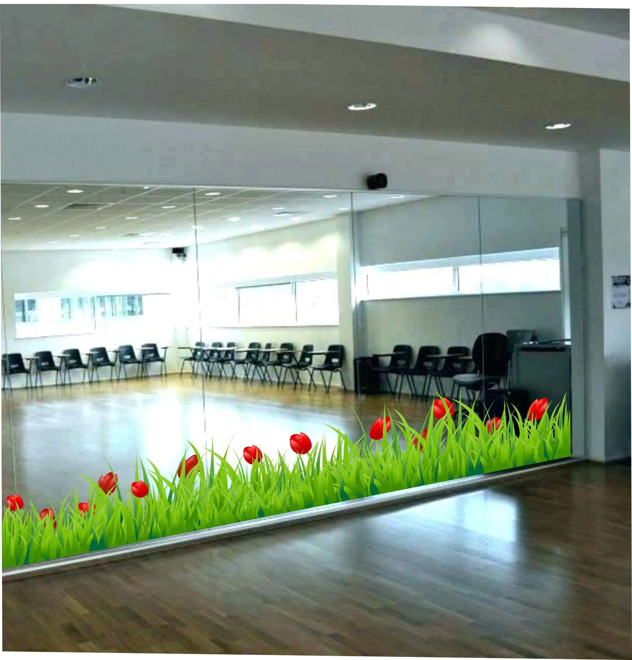 Sticker Hub Vinyl Flowers Wall Sticker, 27 x 117 cm, Multicolour