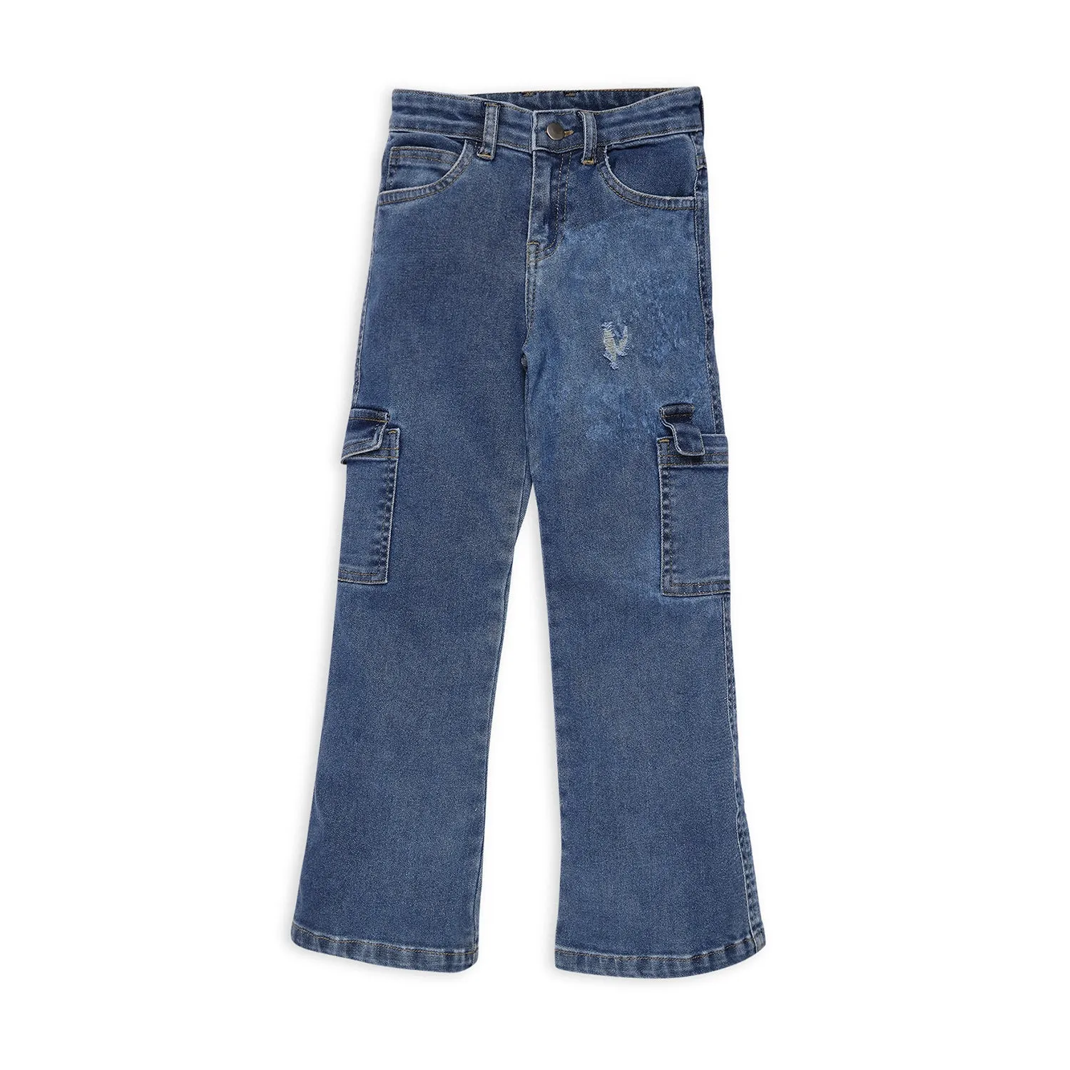 Straight Denims With Pocket Details