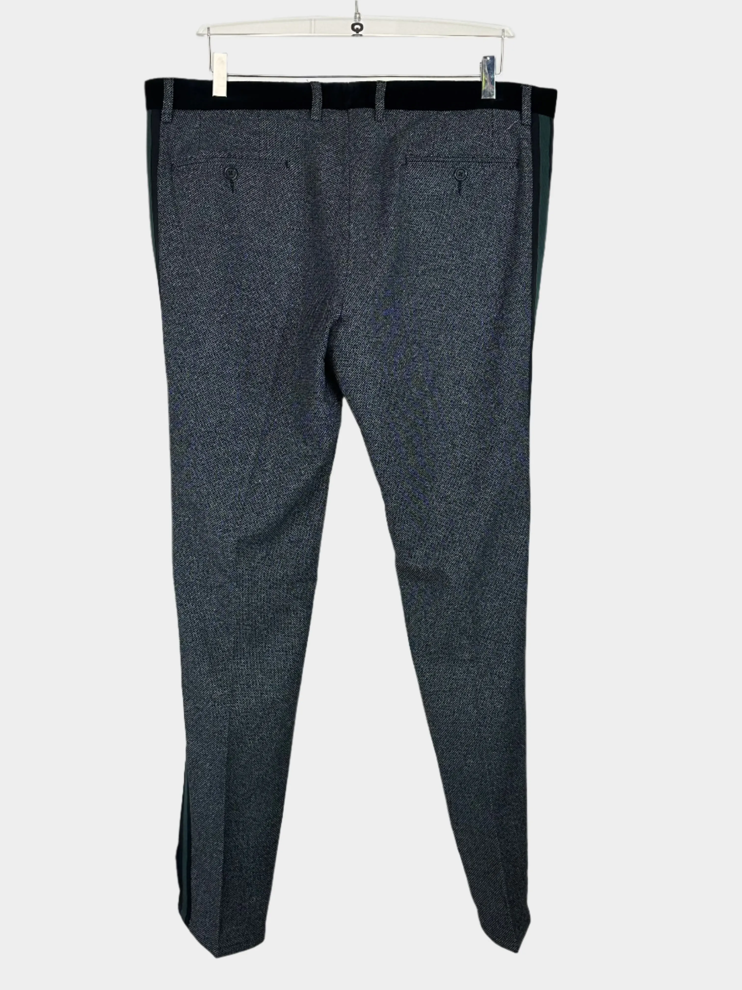 Stripes and Velvet Details Pants