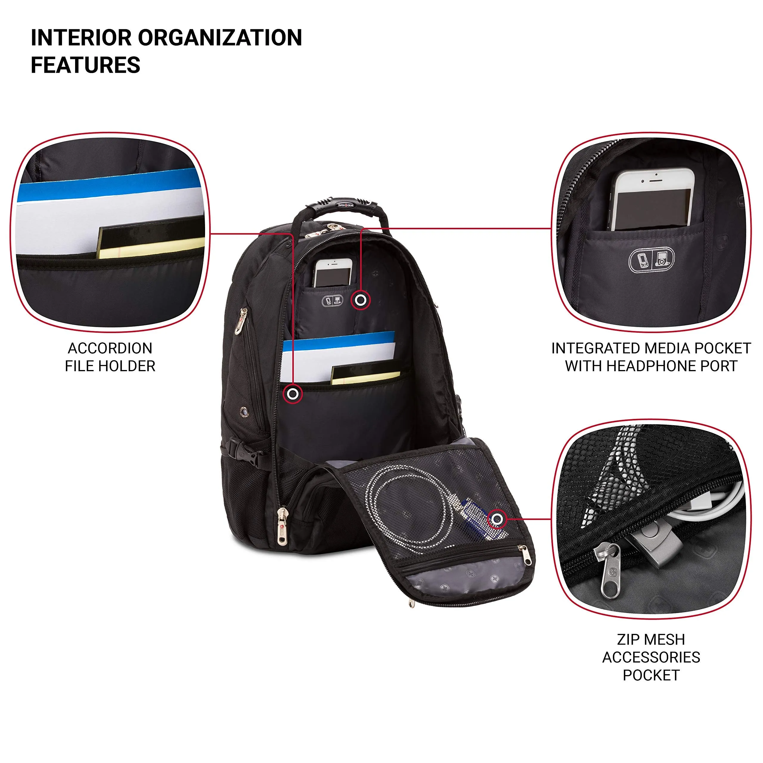 SwissGear 1900 Scansmart TSA Laptop Backpack - Black