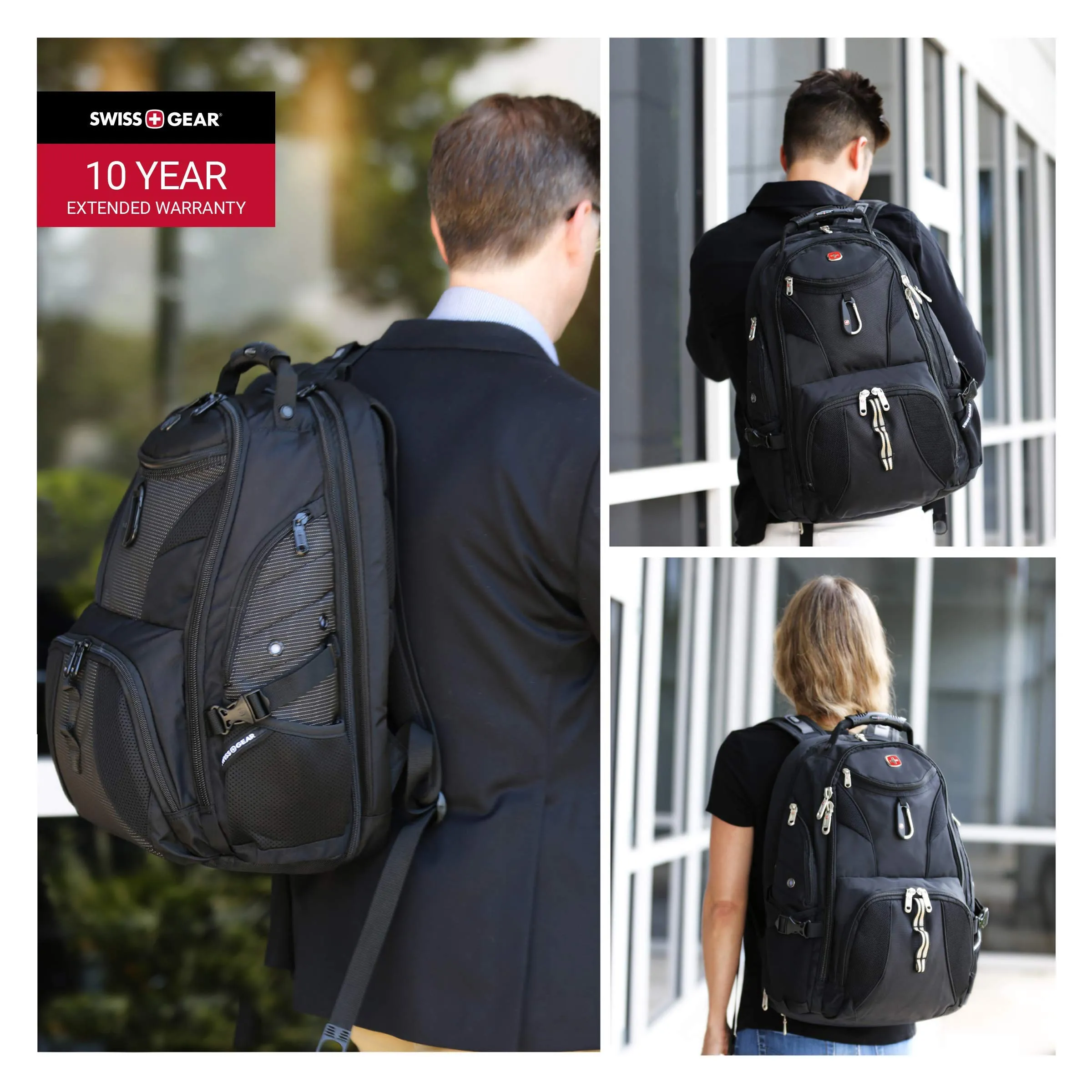 SwissGear 1900 Scansmart TSA Laptop Backpack - Black