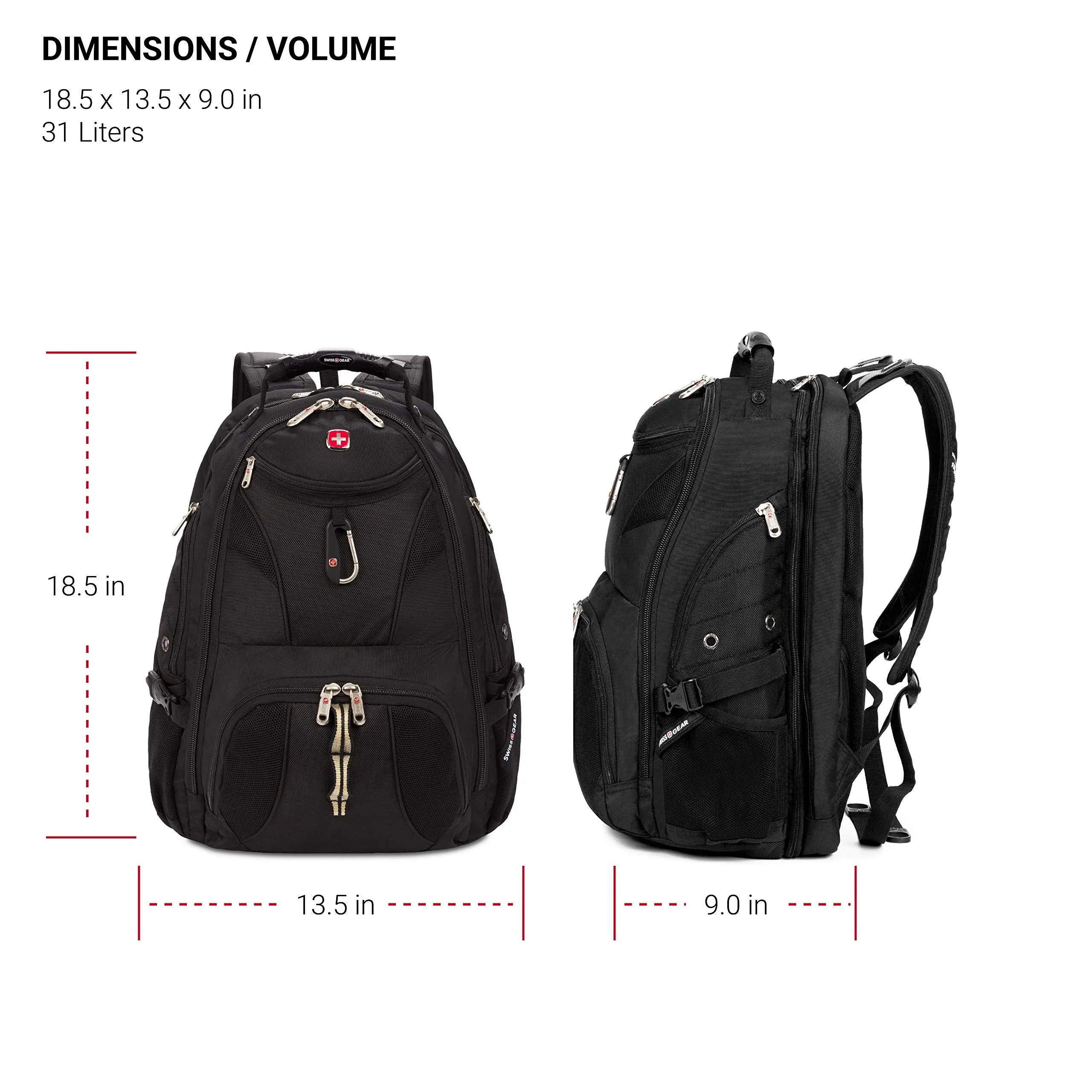 SwissGear 1900 Scansmart TSA Laptop Backpack - Black