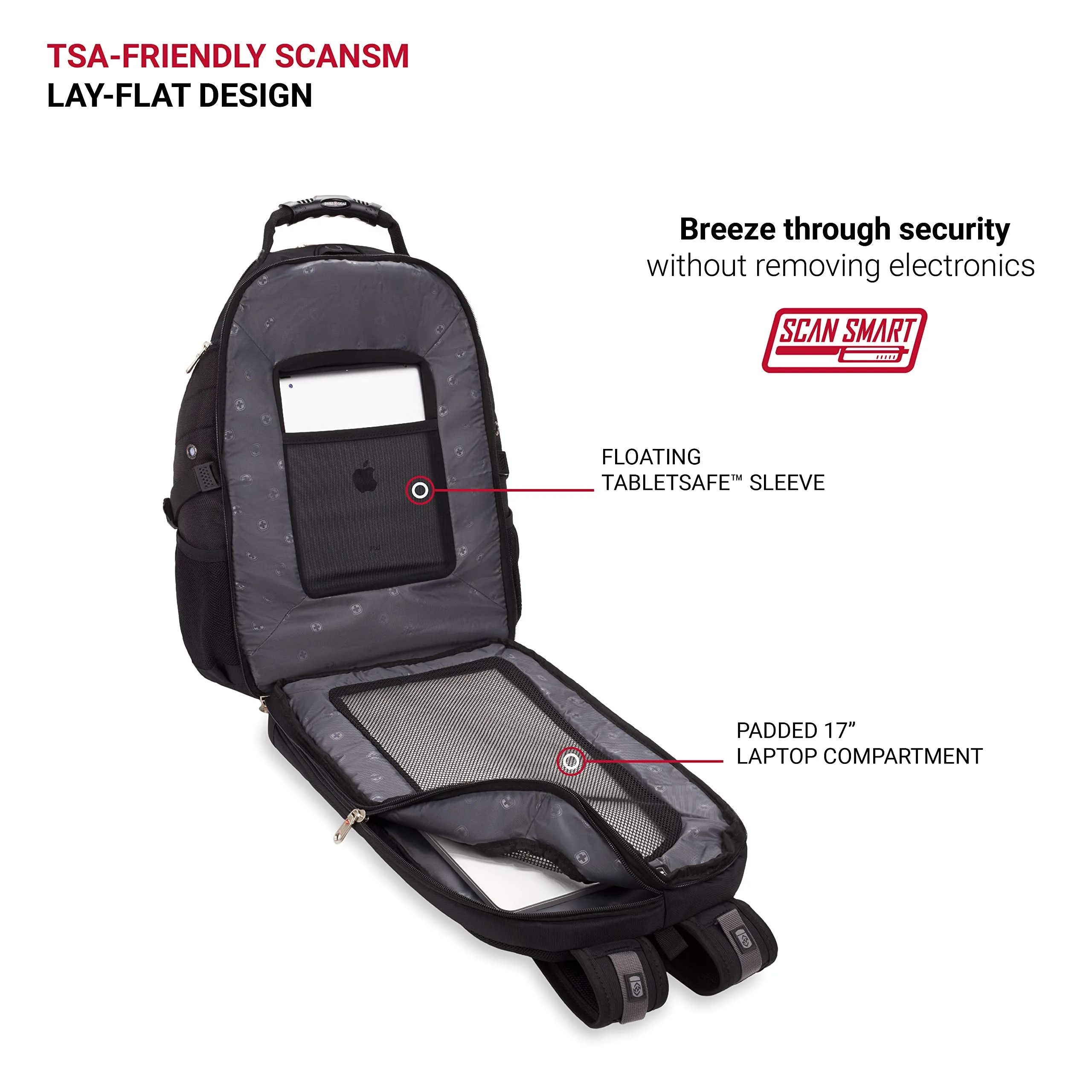 SwissGear 1900 Scansmart TSA Laptop Backpack - Black