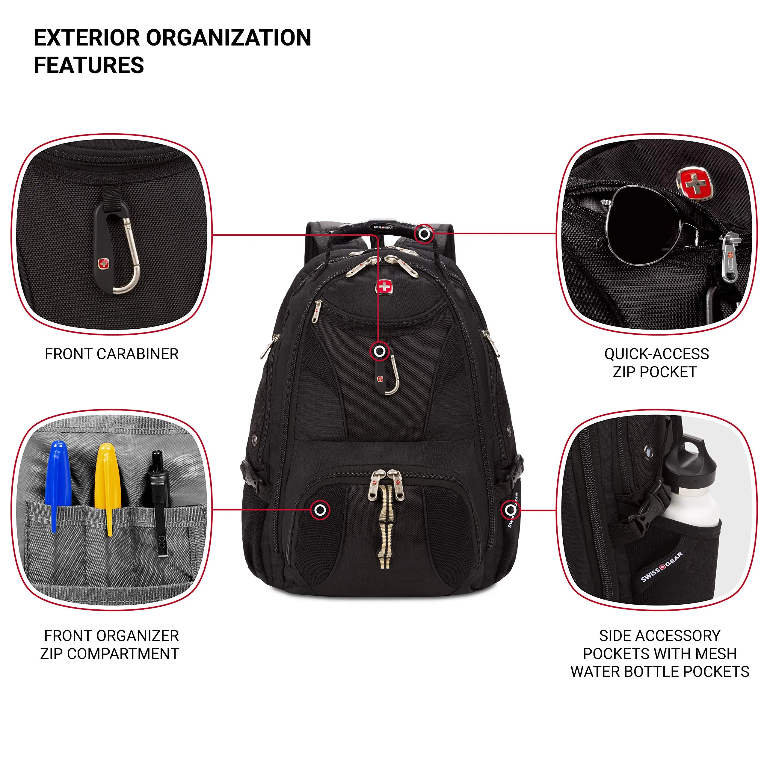 SwissGear 1900 Scansmart TSA Laptop Backpack - Black