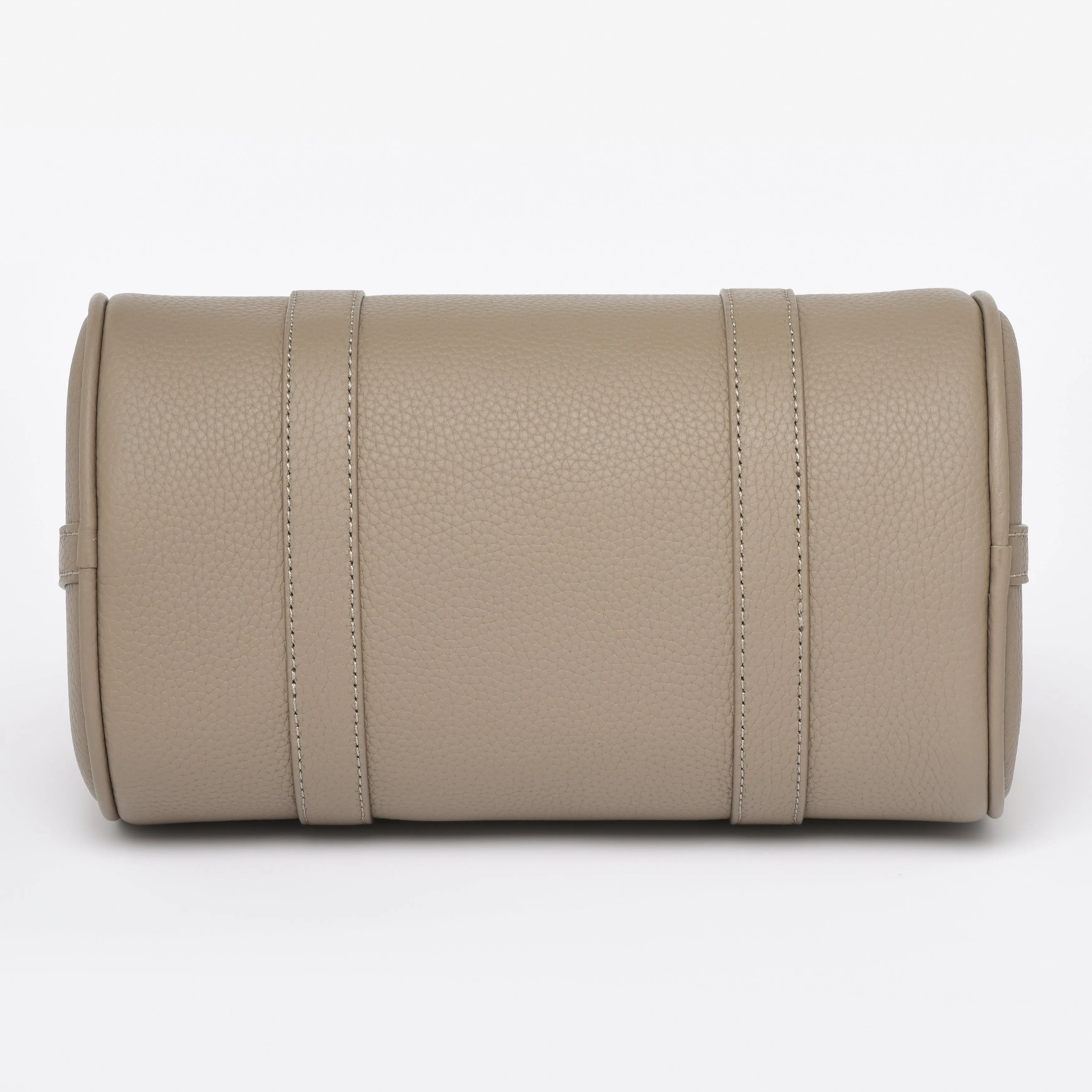 Taupe Grained leather  - Mini Boston bag