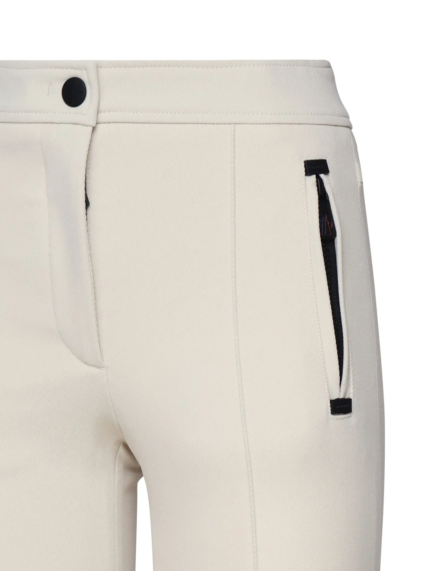 Technical Cream Trousers with Contrast Details