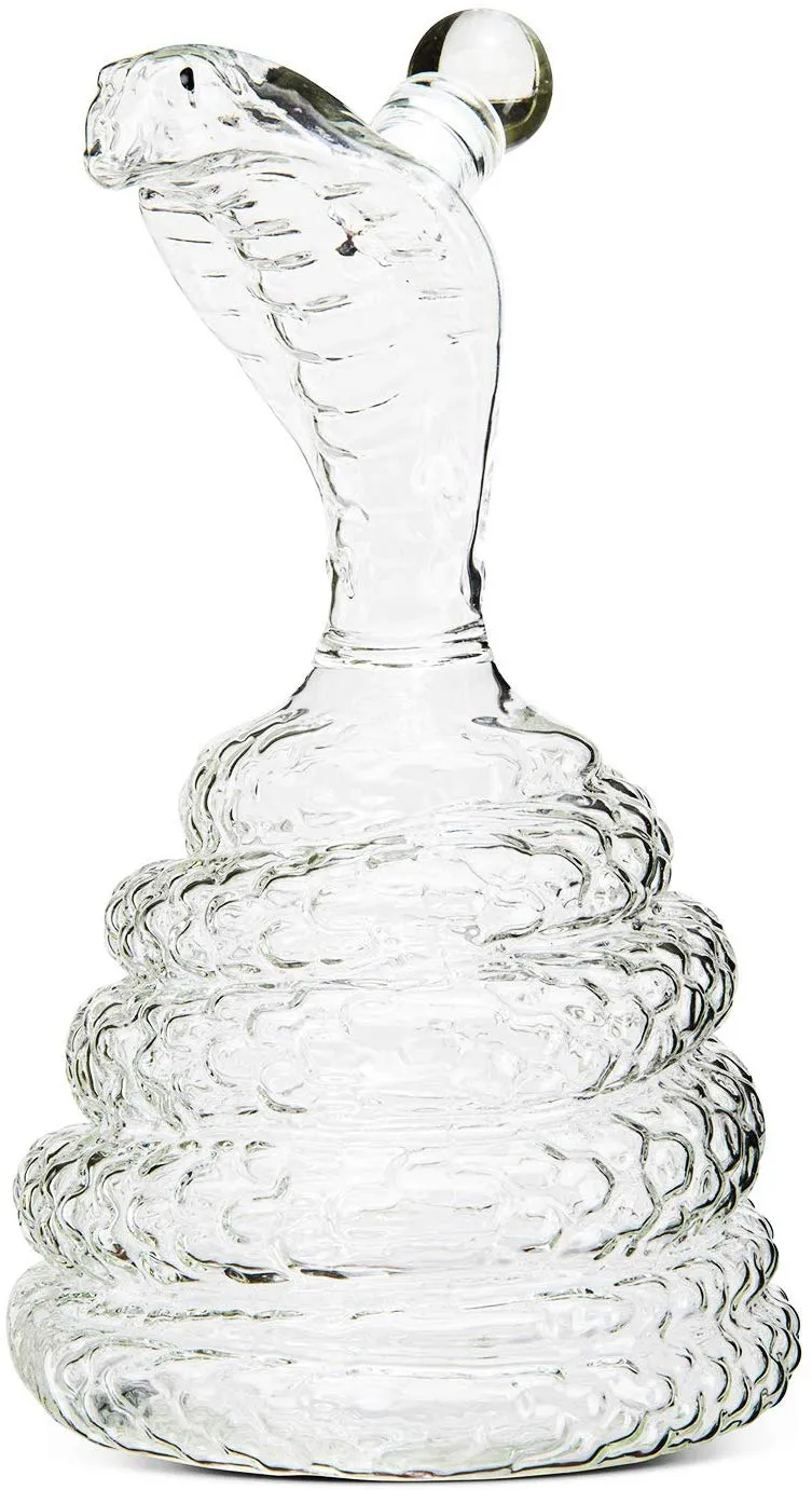 The Wine Savant King Cobra Snake Whiskey Decanter