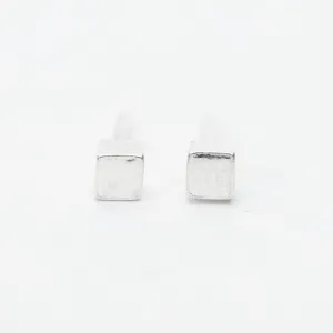 Tiny Silver Square Studs