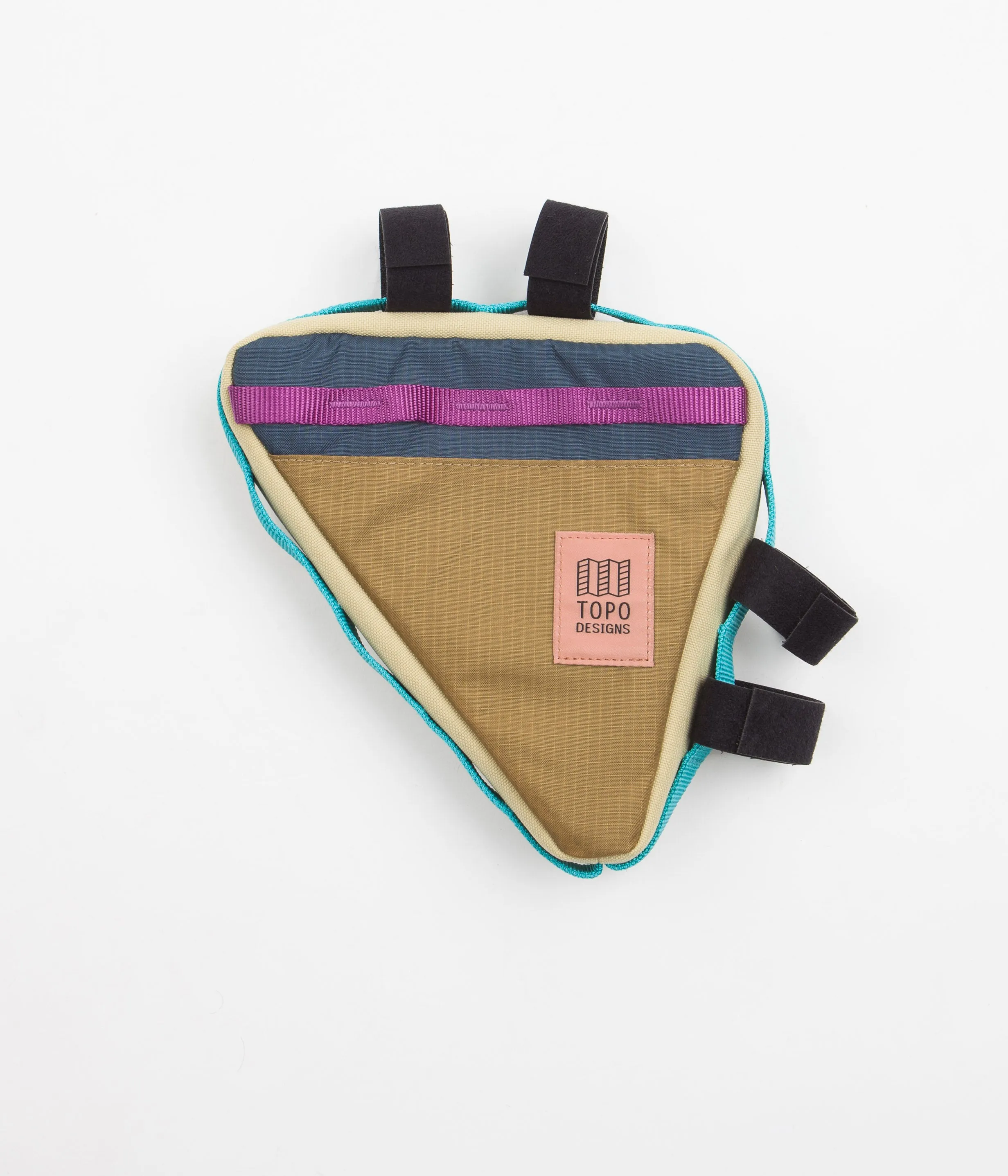 Topo Designs Bike Frame Bag - Khaki / Pond Blue