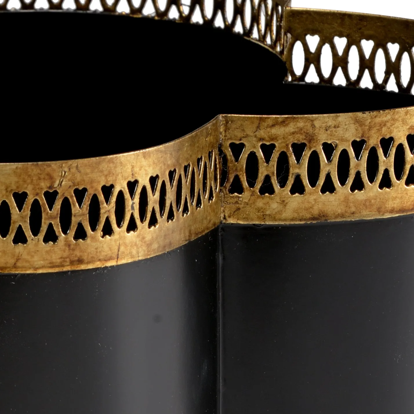 Tracery Black Cachepot