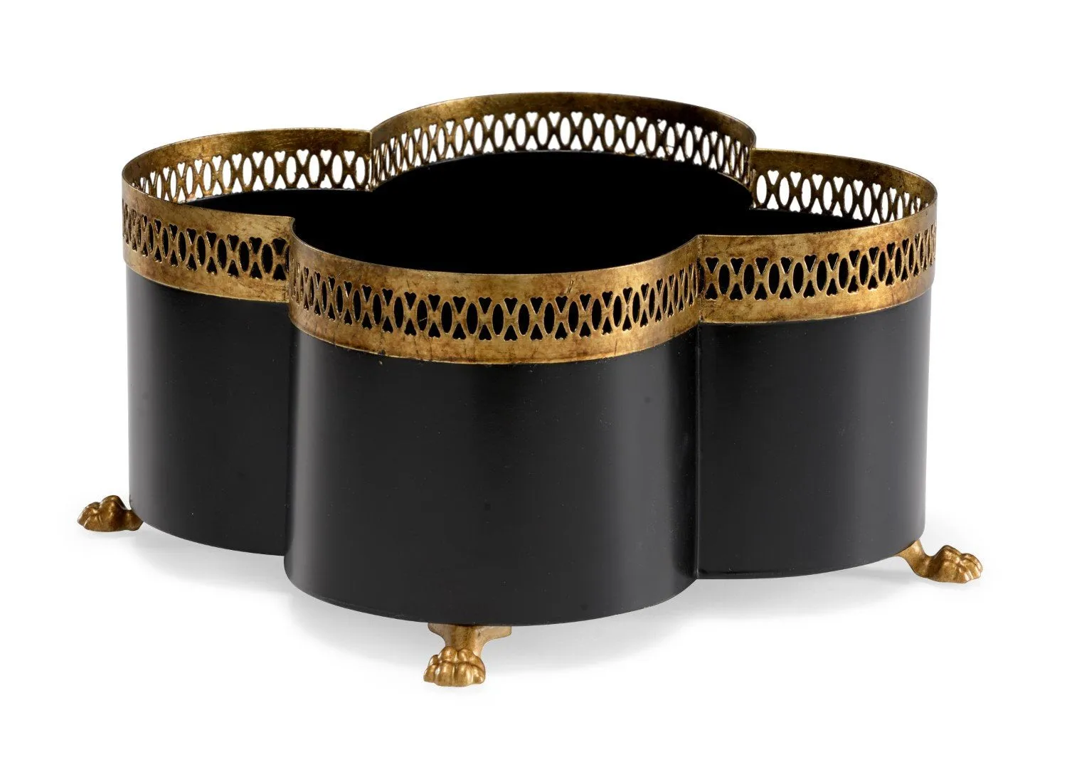 Tracery Black Cachepot