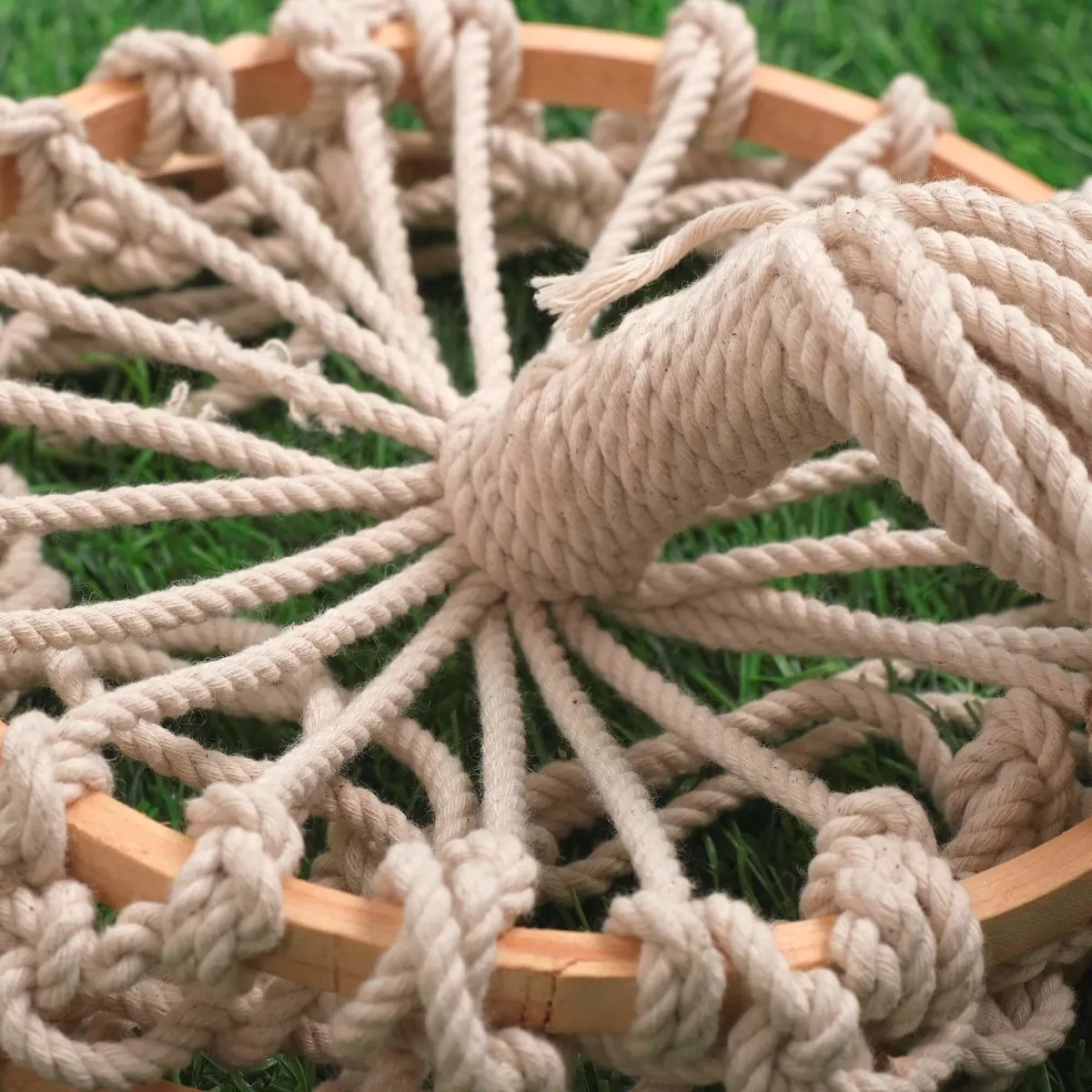 Upcycled Handmade Planter In Cotton Macrame - Off White