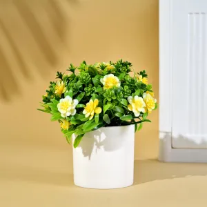 Urbane Home Artificial Plant | Natural Looking Plants | Decoration Artificial Flowers | Plants for Home Décor | Flower Plants Pot for Office Décor | 20 Headed Flower and Grass Balls | Multicolor