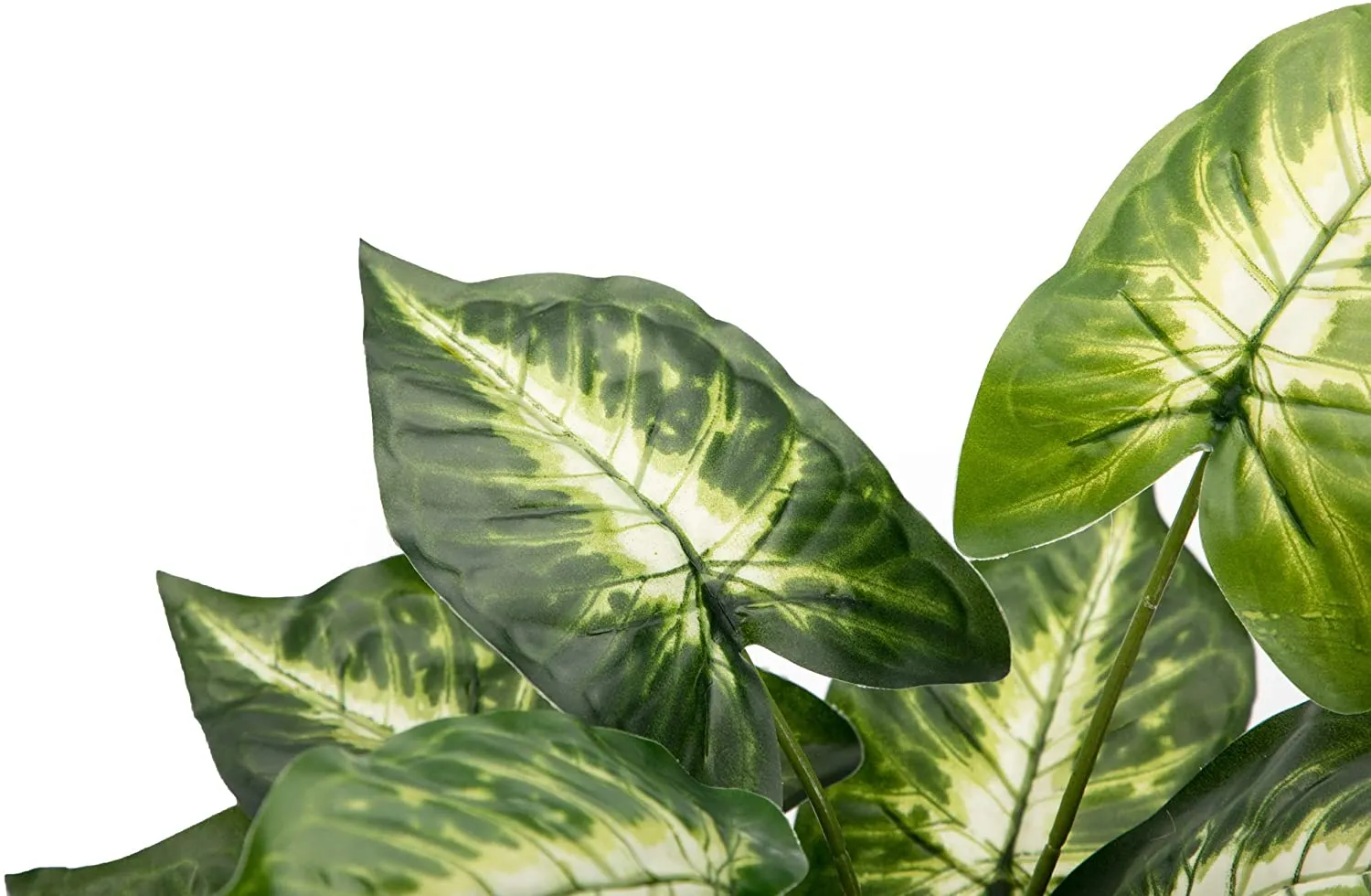 Velener Artificial Potted Green Leaf Plant in Pot 16 Inches 1 Piece