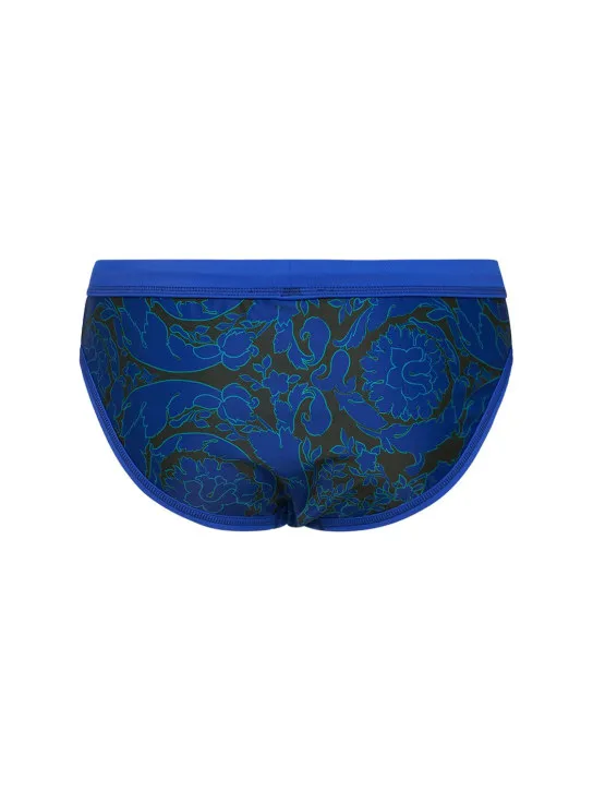 Versace   Barocco printed nylon swimsuit 