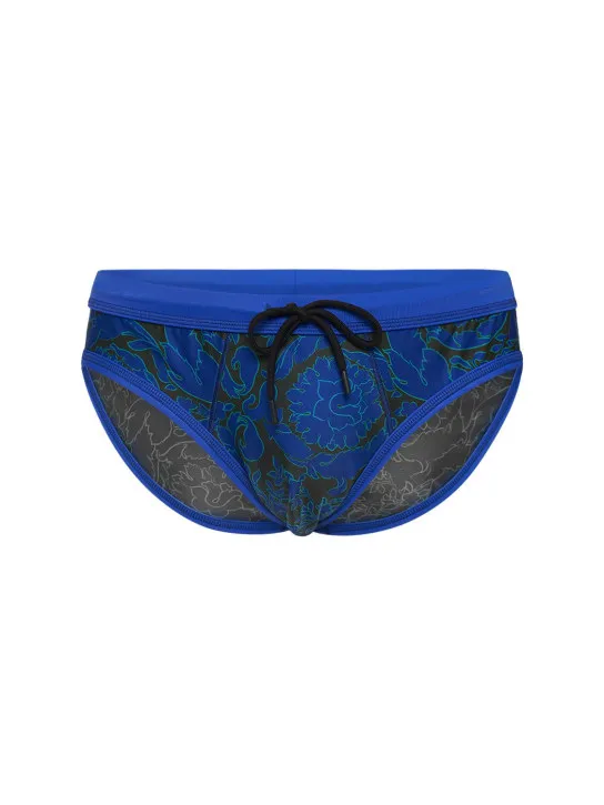 Versace   Barocco printed nylon swimsuit 