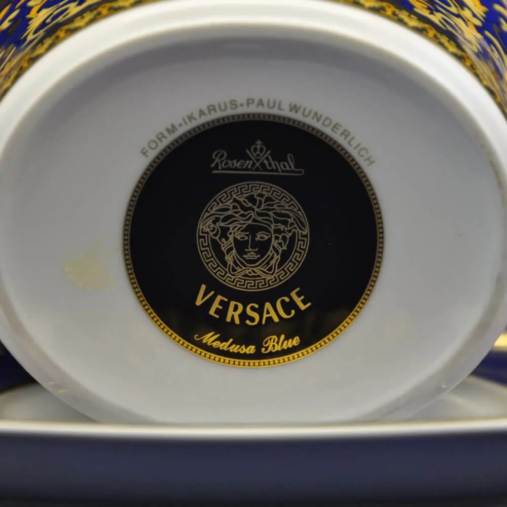 Versace meets Rosenthal Medusa Blue Mug with handle