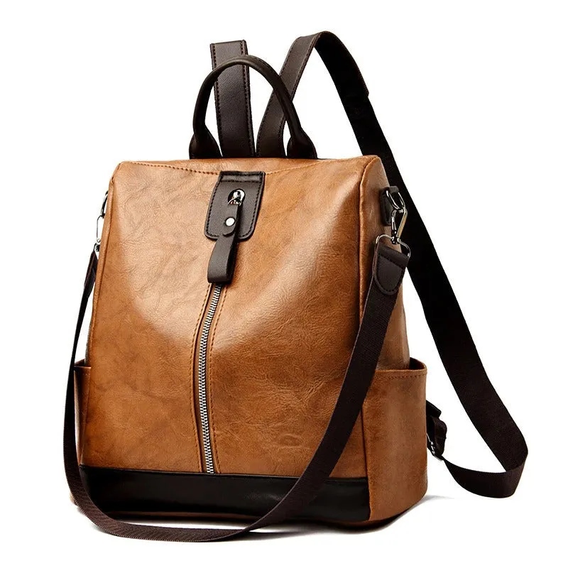 Vintage Leather Travel Backpack