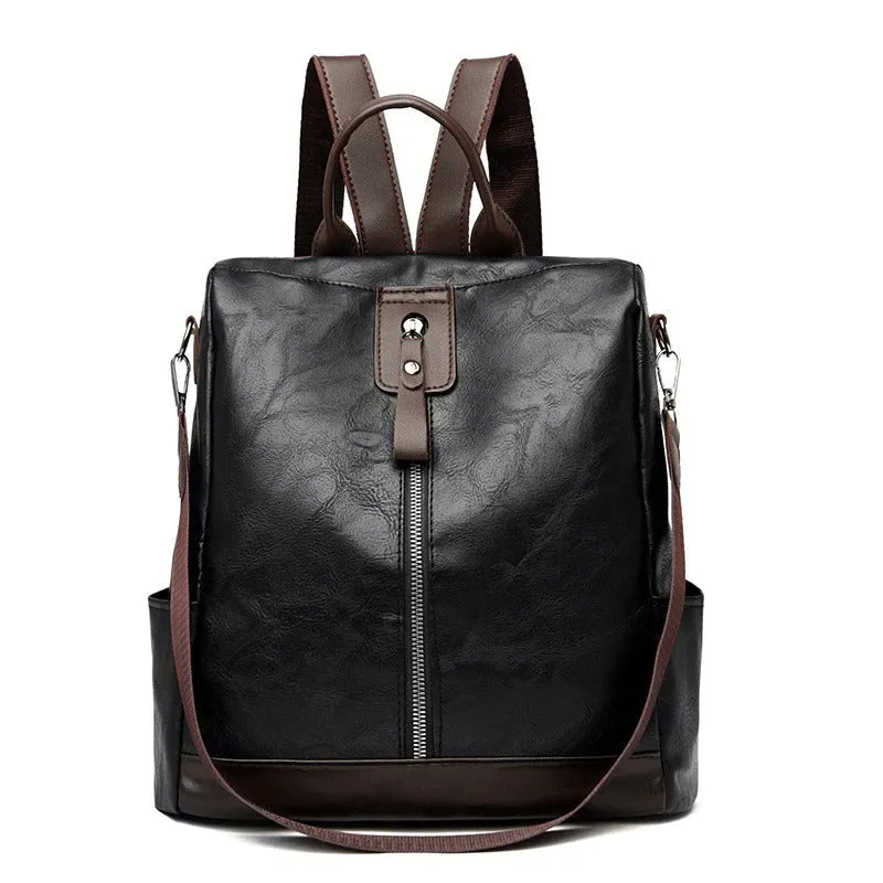 Vintage Leather Travel Backpack