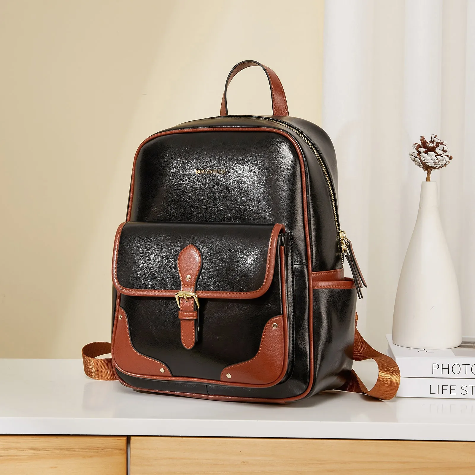 Vrba Leather Book Bag — Talent