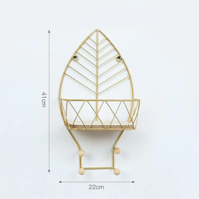Wall Mount Gold Wall Display Decorations