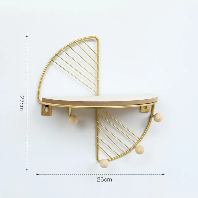 Wall Mount Gold Wall Display Decorations