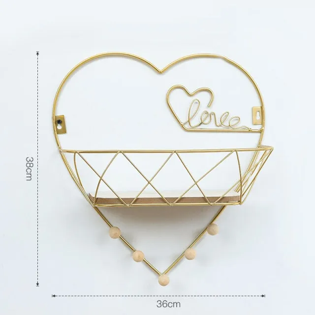 Wall Mount Gold Wall Display Decorations