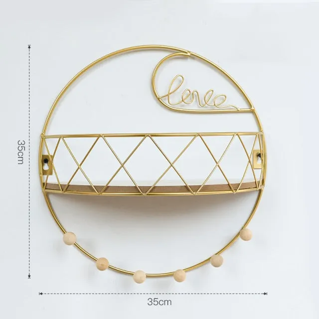 Wall Mount Gold Wall Display Decorations