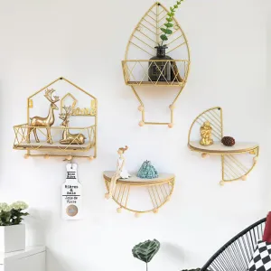 Wall Mount Gold Wall Display Decorations