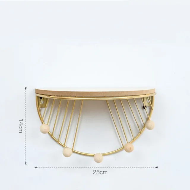 Wall Mount Gold Wall Display Decorations