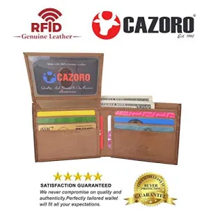 Wallet for Men Hunter Leather RFID Blocking Bifold Passcase Wallet With ID Window RFID611279