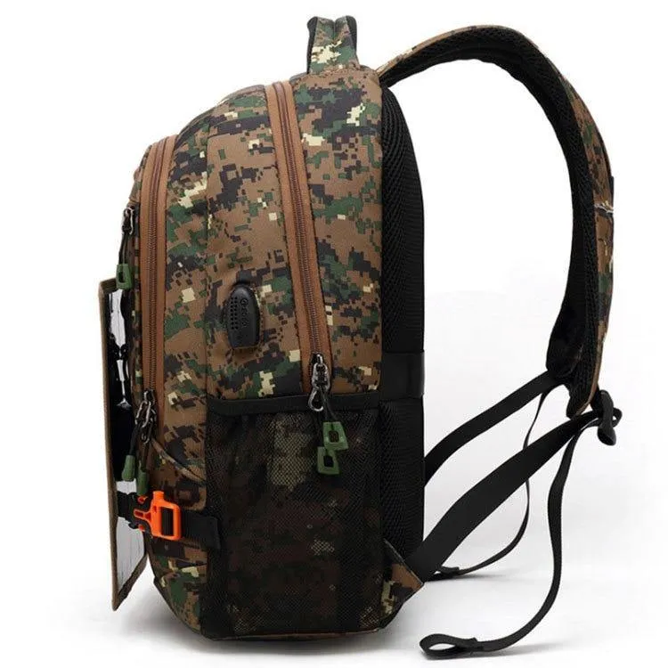 Waterproof Solar Charging Computer Backpack Men Hiking Camping Hiking Backpack