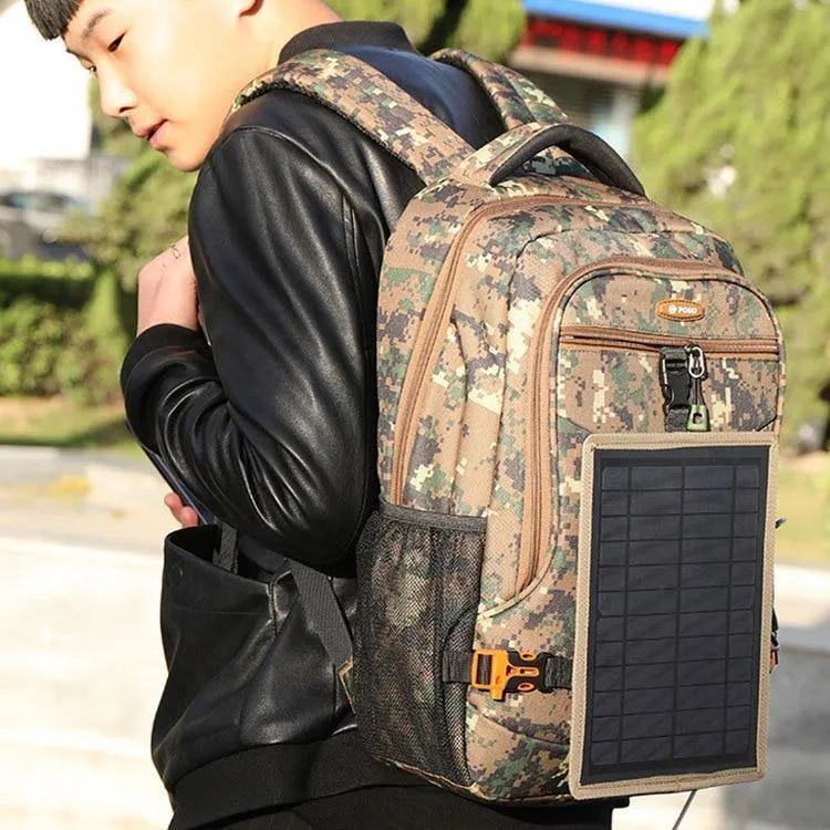Waterproof Solar Charging Computer Backpack Men Hiking Camping Hiking Backpack