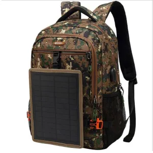 Waterproof Solar Charging Computer Backpack Men Hiking Camping Hiking Backpack