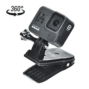 Wealpe Backpack Clip Mount Strap Mount Compatible with GoPro Hero 8, 7, 6, 5, 4, Max, Session, 3 , 3, 2, 1, Fusion, Hero (2018), Xiaomi Yi Cameras