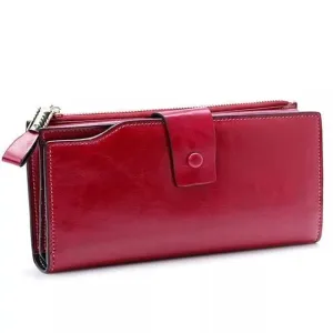 Women Leather Long Wallet Money Card Holder Clutch Purse RFID Blocking   S4451659