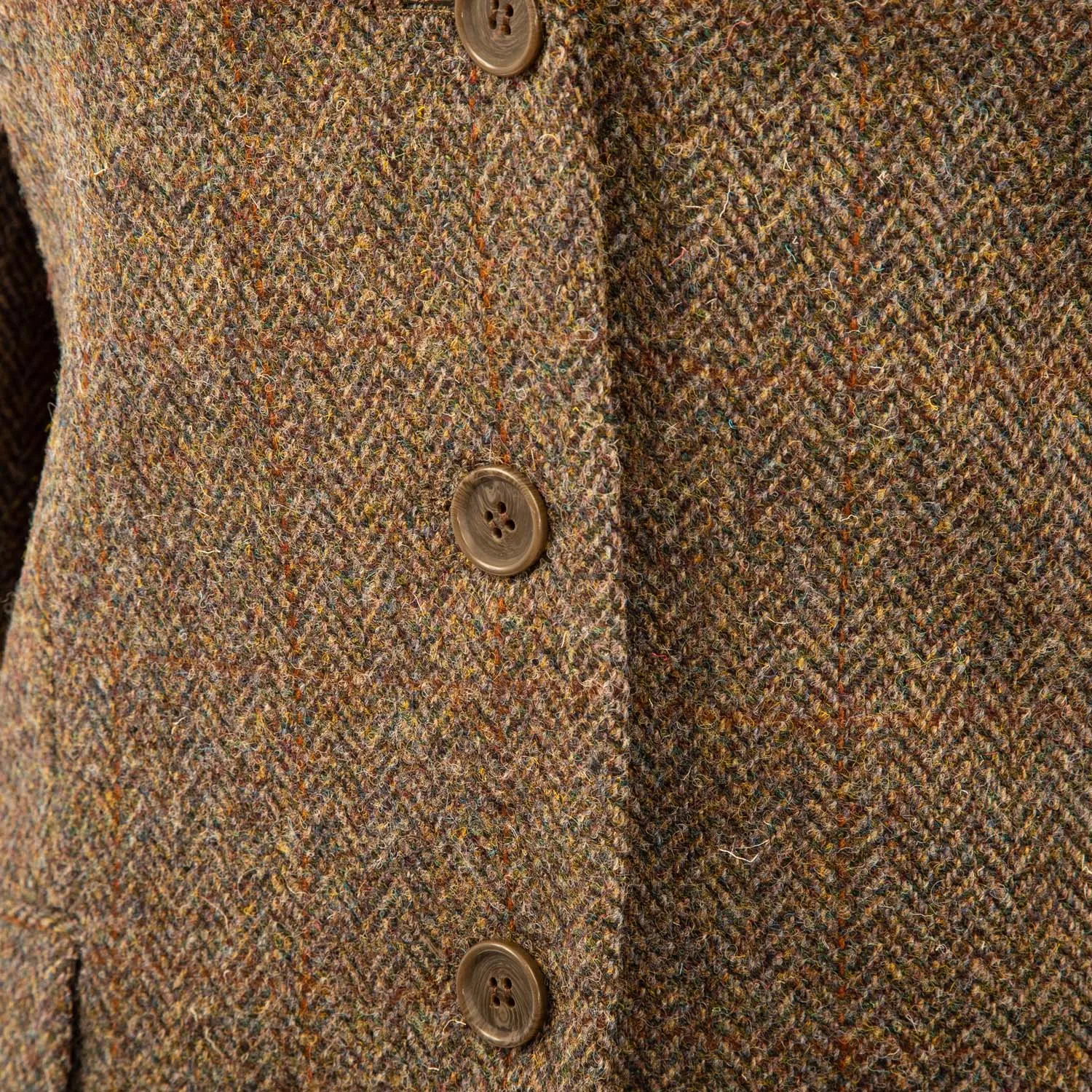 Women's Harris Tweed Rona Jacket  Brown Herringbone