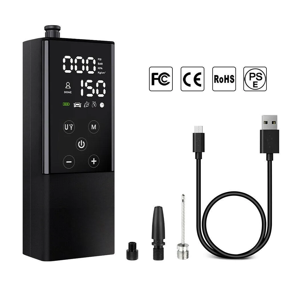 Woowind GP2 Tire Inflator and Mini Bike Pump, Portable Air Compressor for Car, Bike, Motorcycle, 150 PSI, Auto Shut-Off