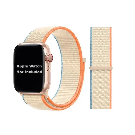 Woven Nylon Straps For Apple Watch-42/44/49mm New 2020 Edition(Cream)