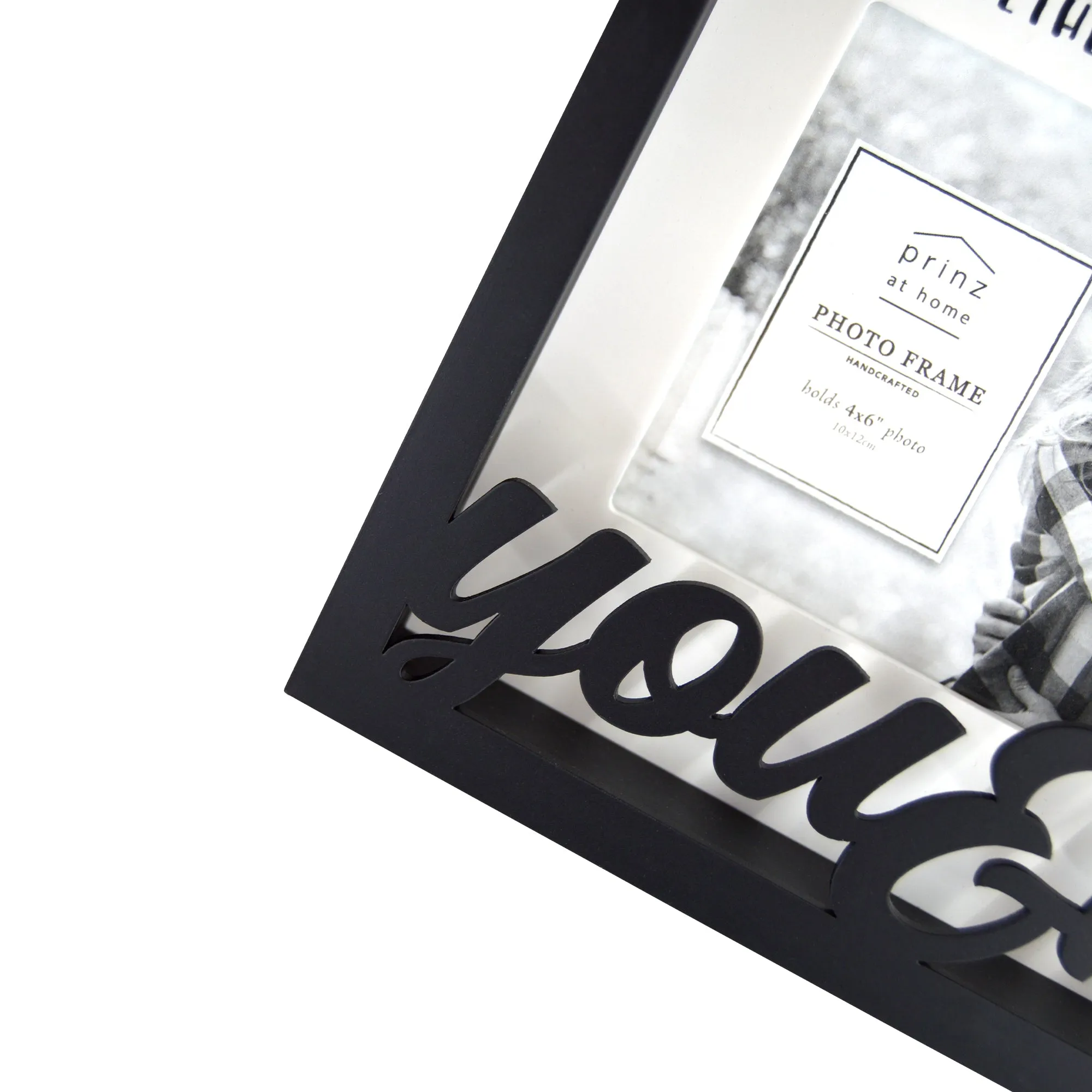 You & Me 4 x 6-inch Shadow Box Word Picture Frame, Black